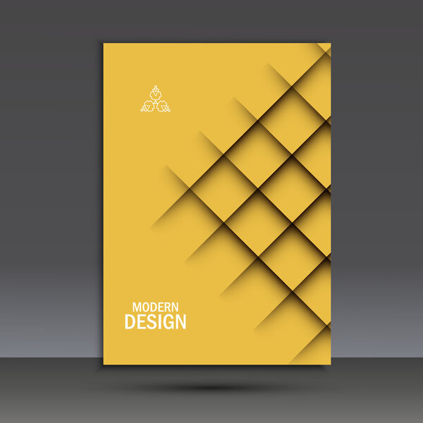 Modern vector brochure design template with abstract line