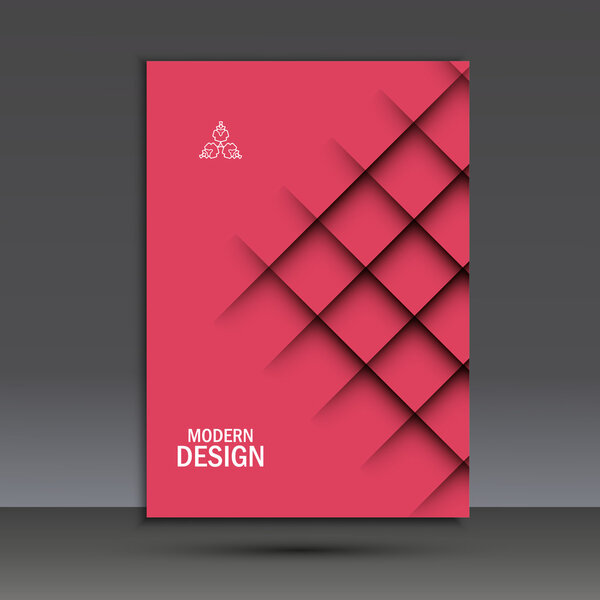 Modern vector brochure design template with abstract line