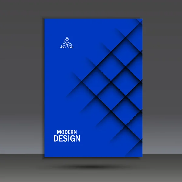 抽象的な線で現代的なベクトルパンフレットのデザインテンプレート — ストックベクタ