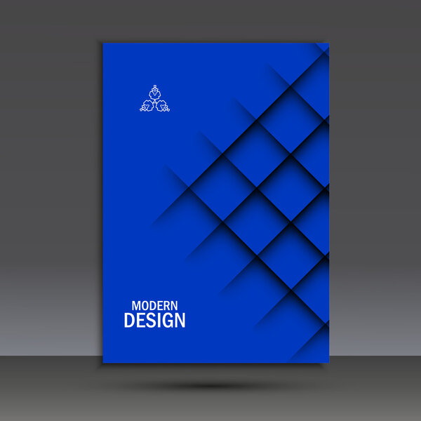 Modern vector brochure design template with abstract line