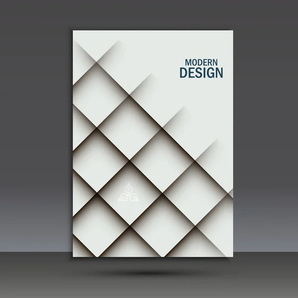 Plantilla de diseño de folleto vectorial moderno con línea abstracta — Archivo Imágenes Vectoriales