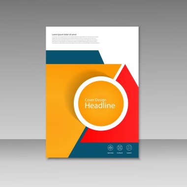 Vektör kapak tasarımı için broşür şablonu