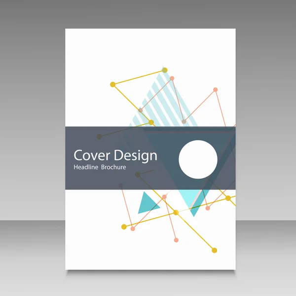 Diseño de plantilla de folleto, informe anual de diseño de portada — Vector de stock