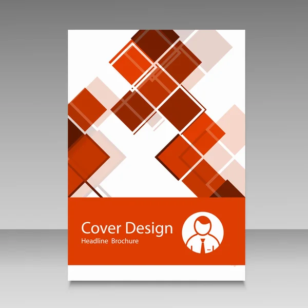 Diseño de plantilla de folleto abstracto con cuadrados — Vector de stock