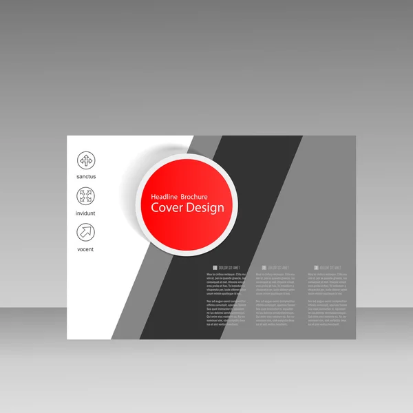 Brochure modello di copertina in stile business — Vettoriale Stock