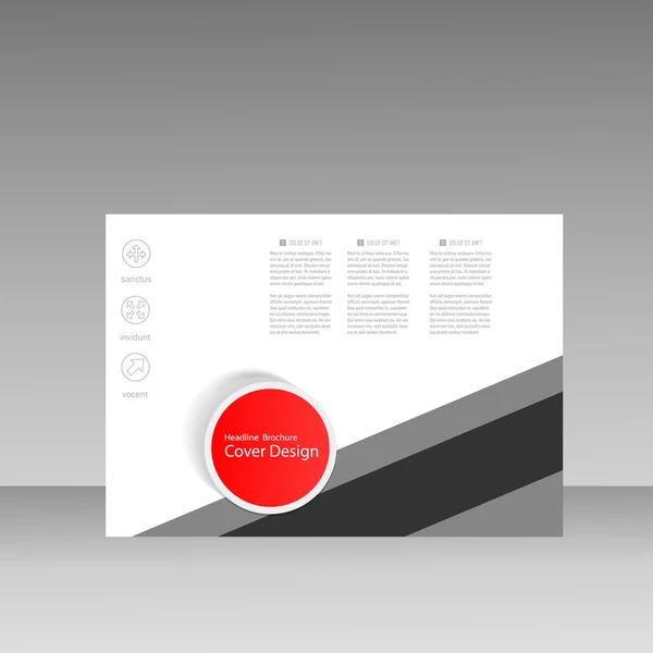 Brochure modello di copertina in stile business — Vettoriale Stock