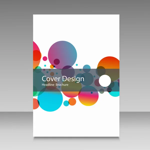 Abstract color circles. Cover design template — Stock Vector