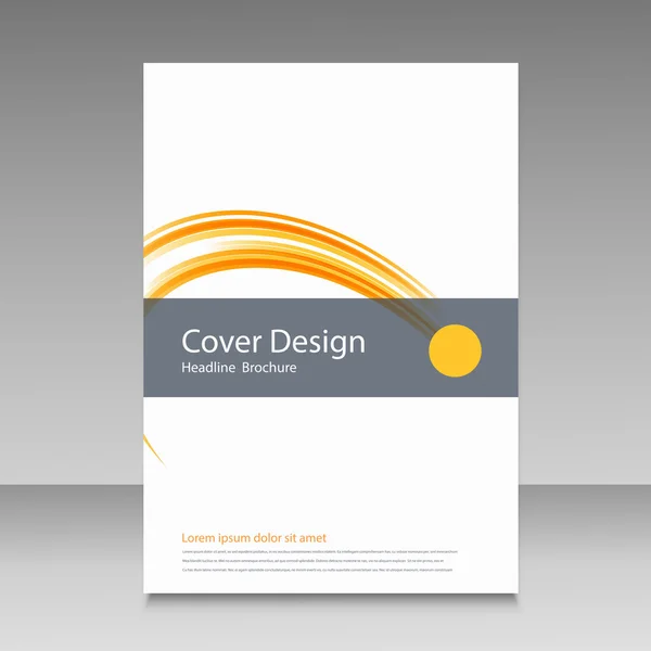 Brochure template cover color line design — Stock Vector