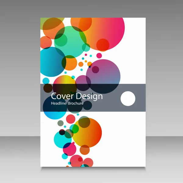 抽象的彩色圆圈。封面设计模板 — 图库矢量图片