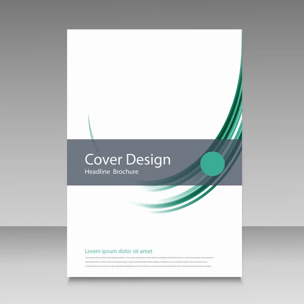 Brochure modello copertina linea di colore design — Vettoriale Stock