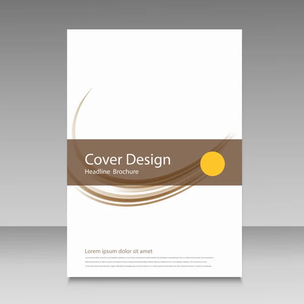 Broschüre Vorlage Cover Farbe Linie Design — Stockvektor