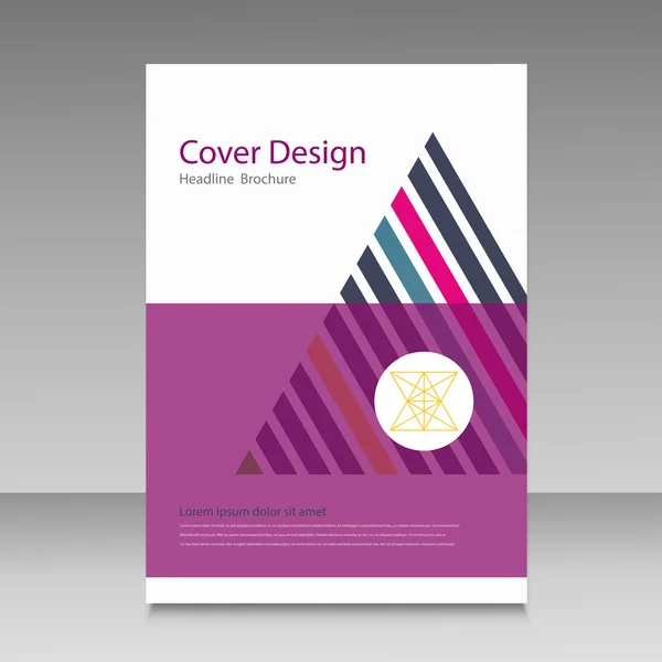 Diseño de plantilla de folleto, informe anual de diseño de portada — Archivo Imágenes Vectoriales