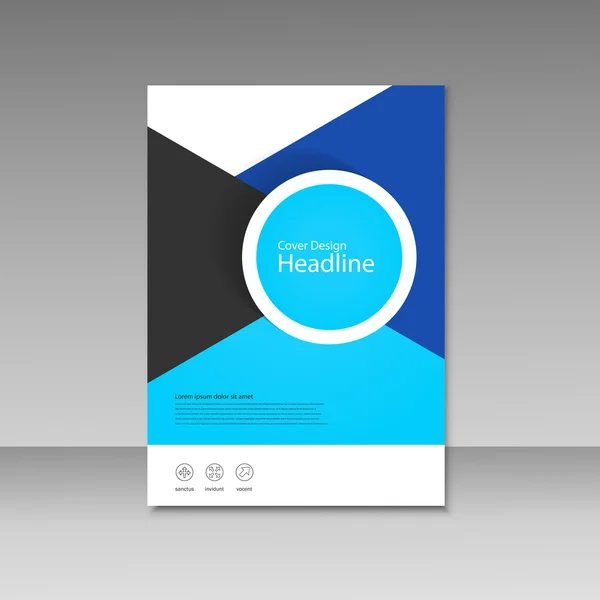 Diseño de portada vectorial para plantilla de folleto — Vector de stock