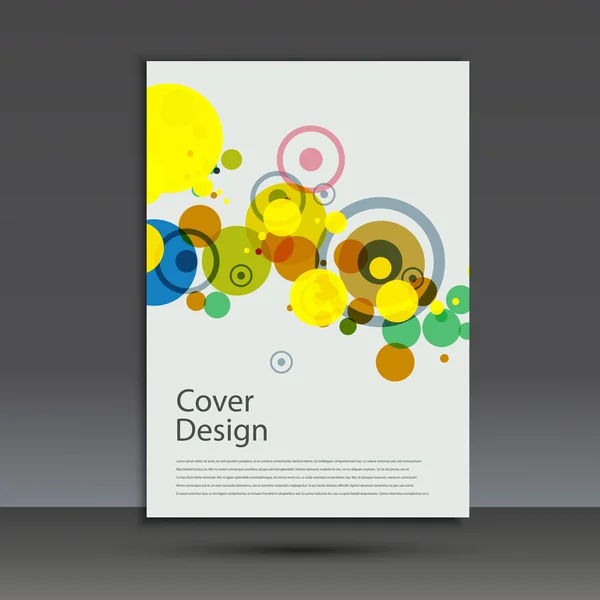 Brochure copertina modello di design. Rotondo astratto vettoriale — Vettoriale Stock