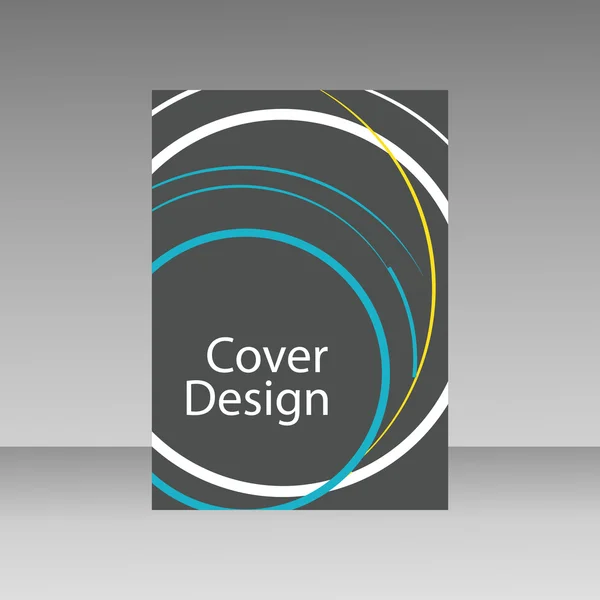 Modèle abstrait de brochure de conception de cercle de ligne — Image vectorielle