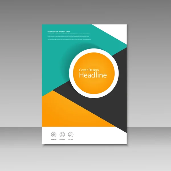 Vektor-Cover-Design für Broschüren-Vorlage — Stockvektor