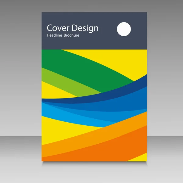Folleto en colores de la bandera de Brasil. Concepto de color vectorial. Diseño para portada, libro, fondo del sitio web — Archivo Imágenes Vectoriales