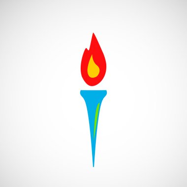 Yanan meşale vektör simgesi