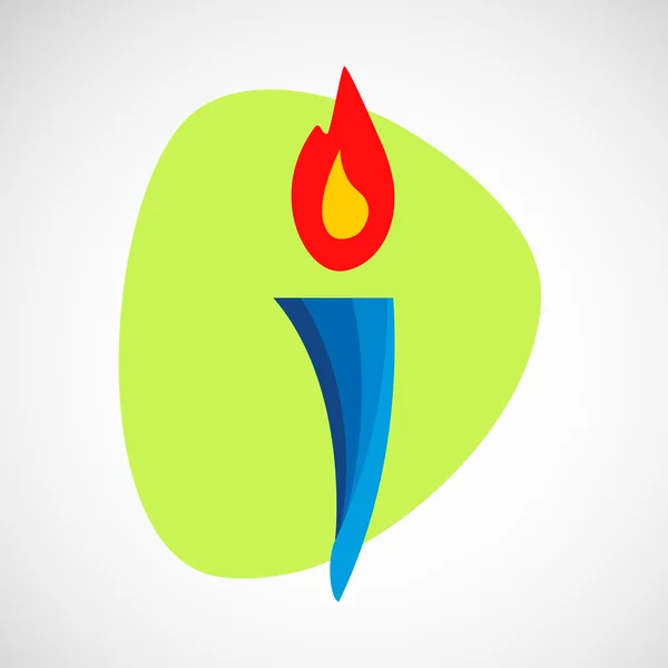 Burning antorcha vector icono — Vector de stock