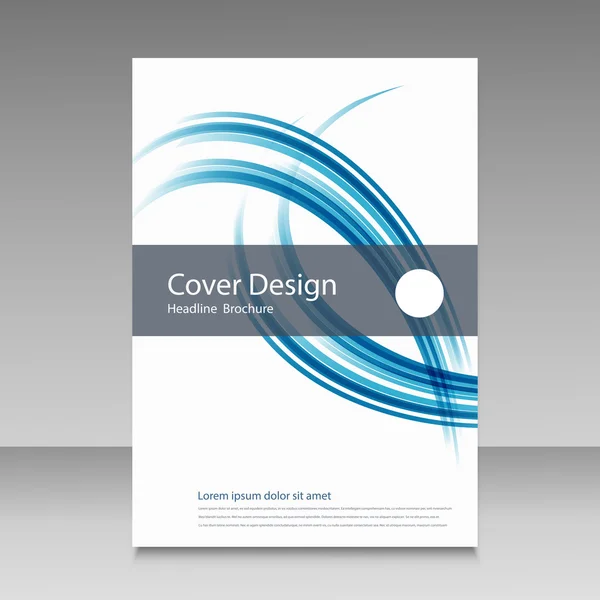 Diseño de folleto de línea abstracta — Archivo Imágenes Vectoriales