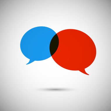 Renkli konuşma baloncuklarının yaratıcı arkaplanı