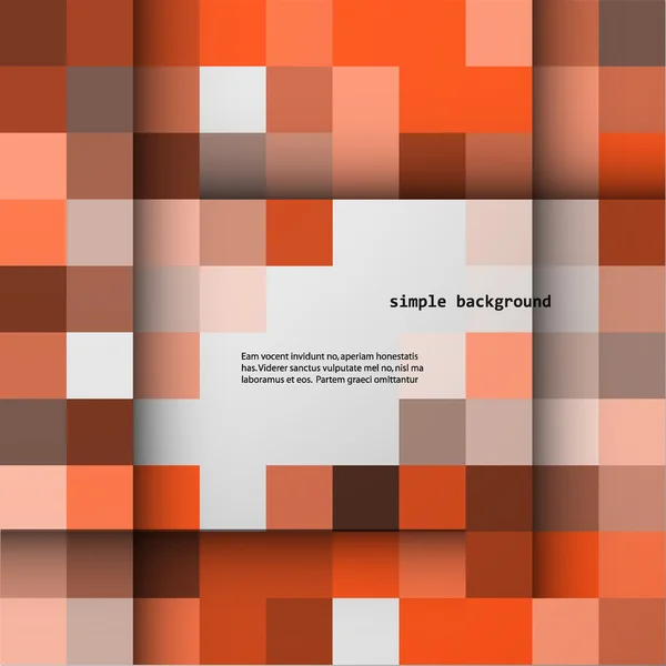Fond simple de carrés colorés et d'ombres — Image vectorielle
