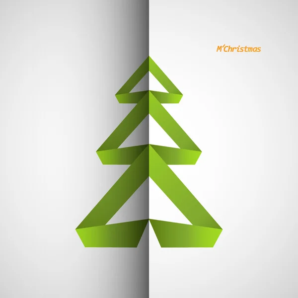 Icono del árbol de Navidad sobre un fondo sencillo — Vector de stock