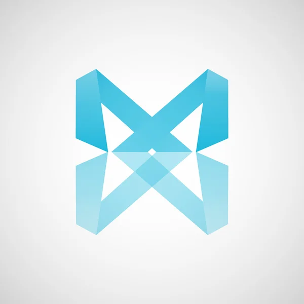 Vector moderno símbolo azul sobre un fondo simple — Vector de stock