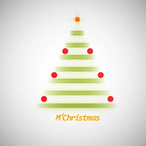 Icono del árbol de Navidad sobre un fondo sencillo — Vector de stock