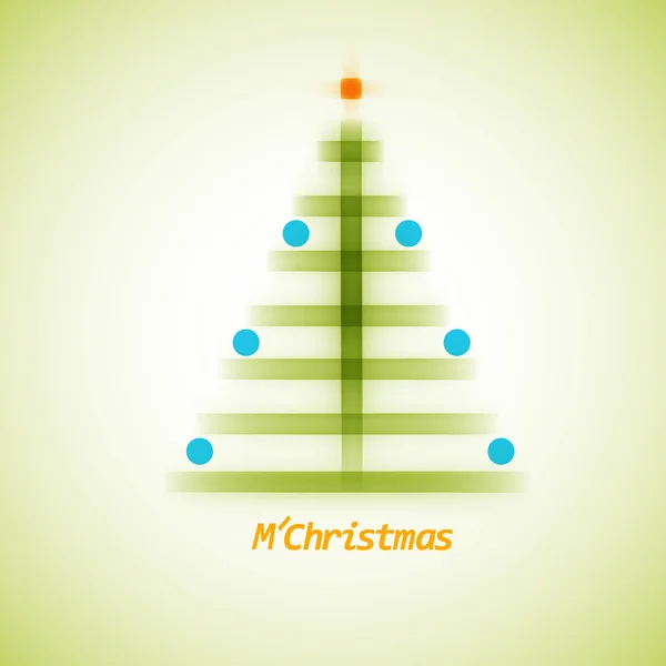 Icono del árbol de Navidad sobre un fondo sencillo — Vector de stock