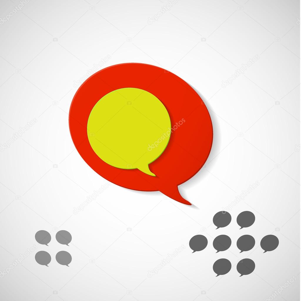 Creative background of colorful speech bubbles eps