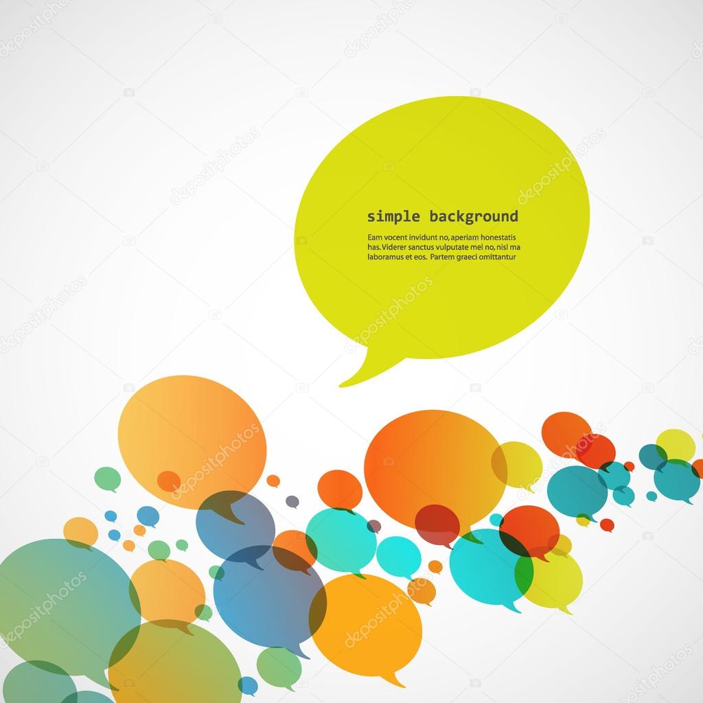 Creative background of colorful speech bubbles eps