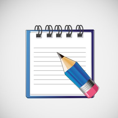 Temiz çarşaf un kalem ile vektör defter