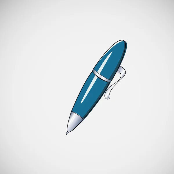 Geïsoleerde vector ballpoint pen op lichte achtergrond — Stockvector