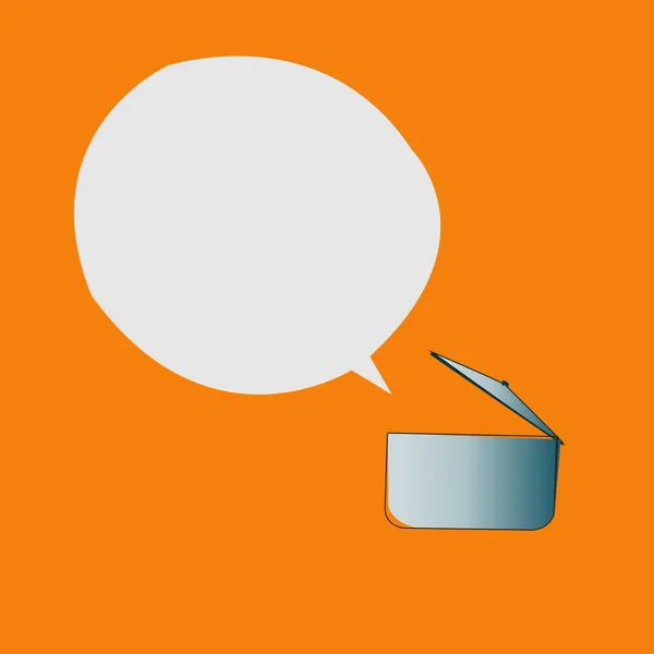 Simple pan and speech bubble. Vector design — Stock Vector