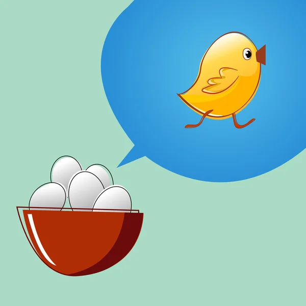 Yumurta tavukları olacak düşünüyorsun — Stok Vektör