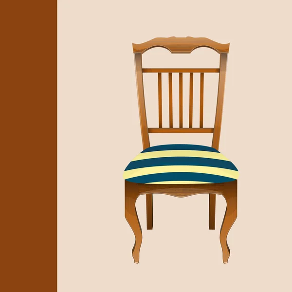 Vector cadeira vintage artesanal design retro eps —  Vetores de Stock