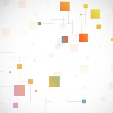 vektör renk ağ bağlantısı ve dna atom
