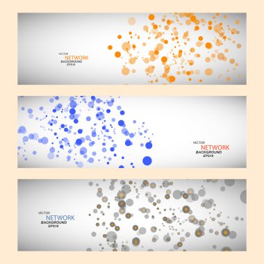 vektör renk ağ bağlantısı ve dna atom