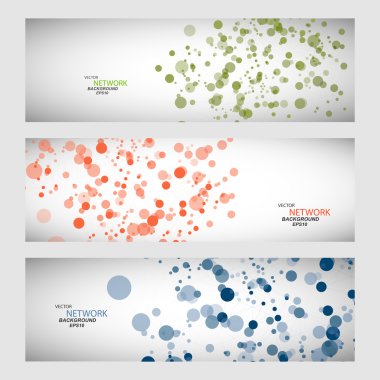 vektör renk ağ bağlantısı ve dna atom