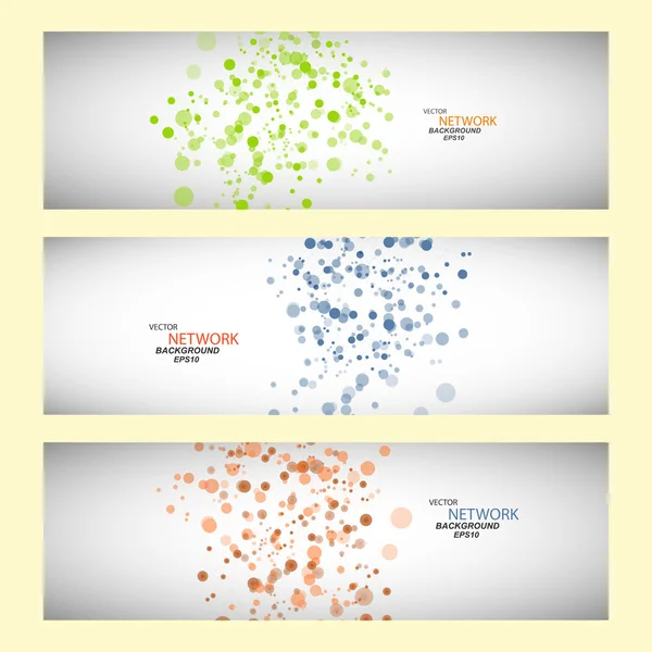 Connessione di rete a colori vettoriale e atomo di DNA — Vettoriale Stock