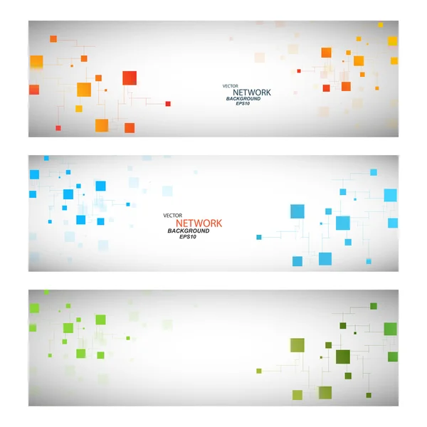 Conexión de red de color vectorial y átomo de ADN — Archivo Imágenes Vectoriales