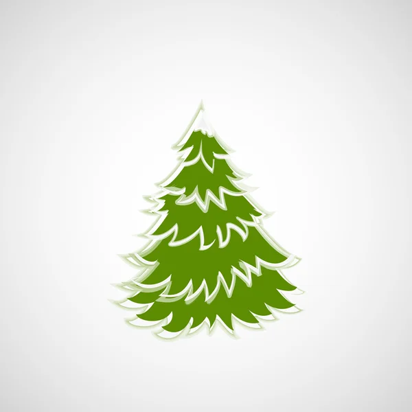 Beautiful Christmas tree on a light background — Stock Vector