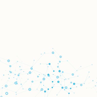 vektör renk ağ bağlantısı ve dna atom