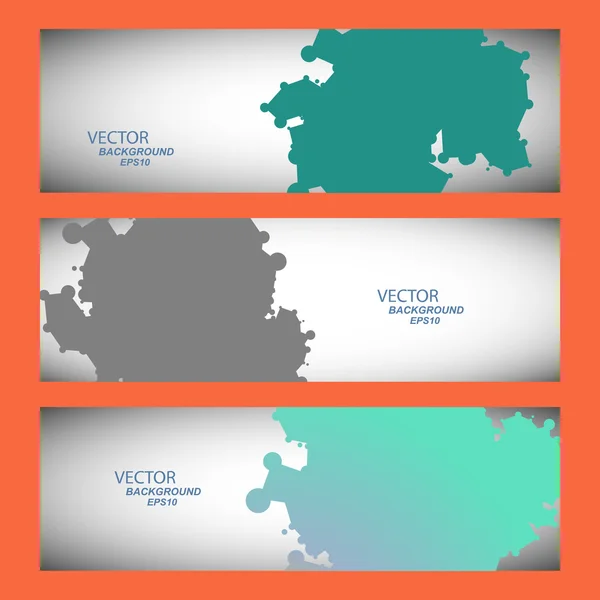 Vektor Set aus drei farbigen abstrakten Punkten — Stockvektor