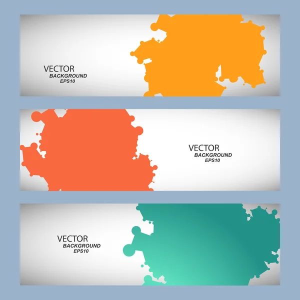 Vector set van drie gekleurde abstracte vlekken — Stockvector