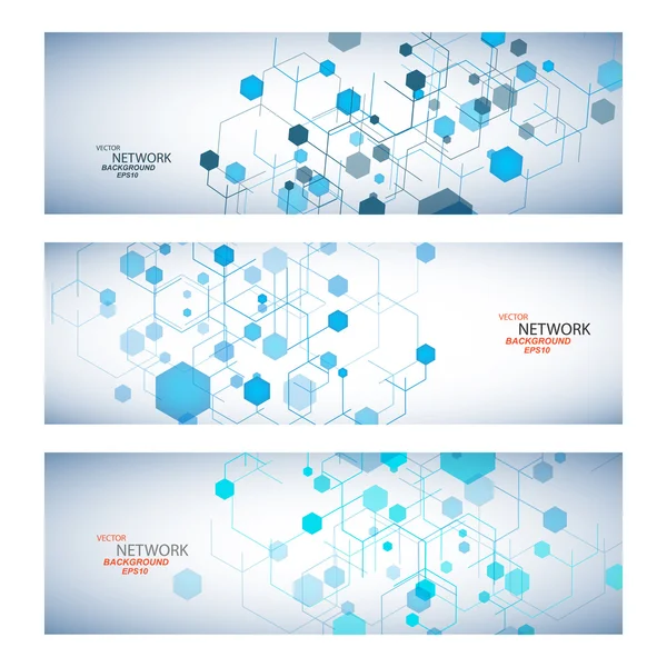 Connessione di rete a colori vettoriale e atomo di DNA — Vettoriale Stock