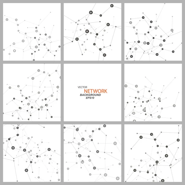 vektör renk ağ bağlantısı ve dna atom