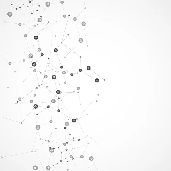 vektör renk ağ bağlantısı ve dna atom