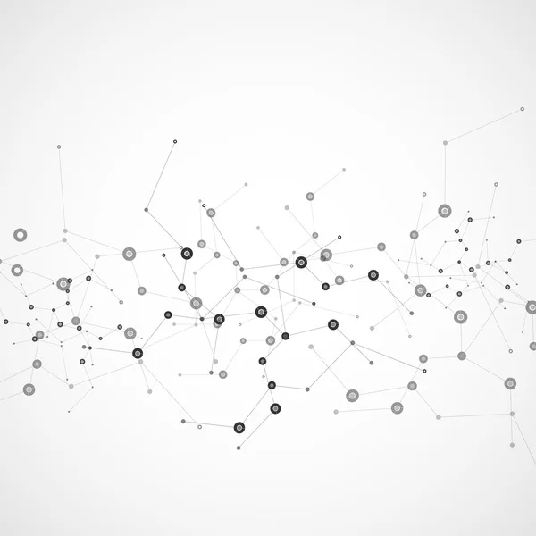 vektör renk ağ bağlantısı ve dna atom
